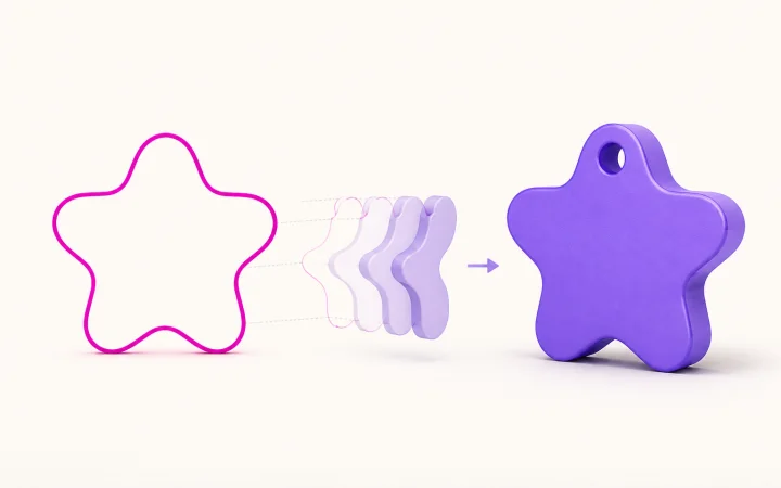 Vorschau des SVG-zu-3D-Datei-Generator